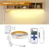 Indoor Lighting Dimmable LED Lamp Led Closet Lights RF Remote Control Kitchen Cabinet Light Stais Bedroom Decor 12V Flexible LED Strip Tape EU Plug