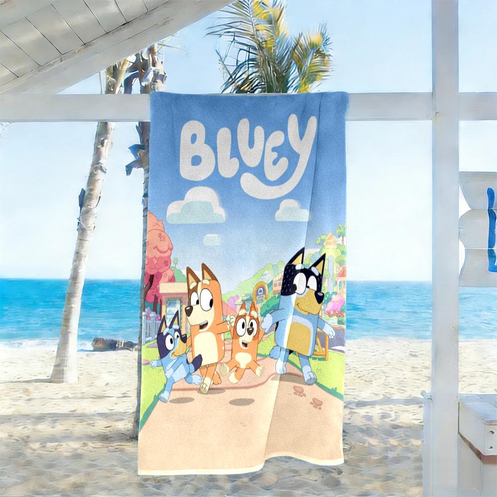 Blue Paws Adventure Beach Towel High Absorbency & Quick-Dry Comfortable Lightweight