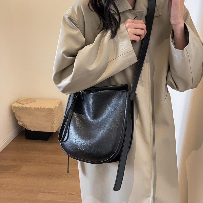 Большая вместительная сумка женская популярная сумка через плечо High Sense Retro Maillard универсальная сумка-ведро для поездок на работу