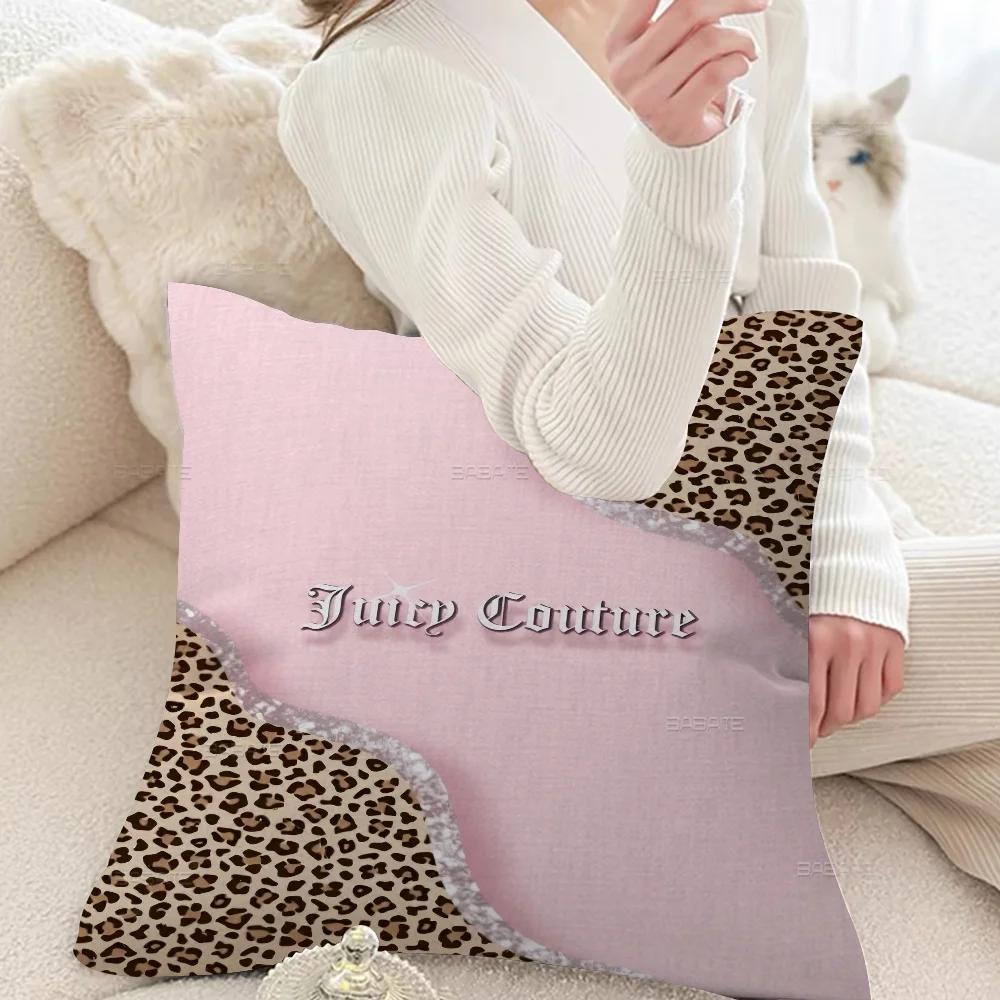 Модные наволочки J-juicy-couture, мультяшные, декоративные для дивана, для дома, с двусторонней печатью, из короткого плюша, милые наволочки