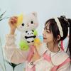 Panda With Cat Plush Toys Cartoon Stuffed Dolls Room Decorations Gifts Kids