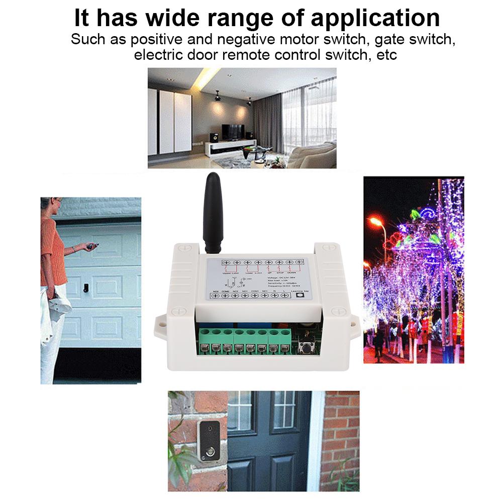 Беспроводной пульт дистанционного управления, 2-канальный двигатель, передний и задний ход, электрические ворота, два переключателя, контроллер