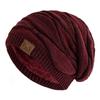 Unisex Mixed Color Design Knitted Hat Fashion Outdoor Keep Warm Winter Hat Casual Add Fur Lined Beanie Cap