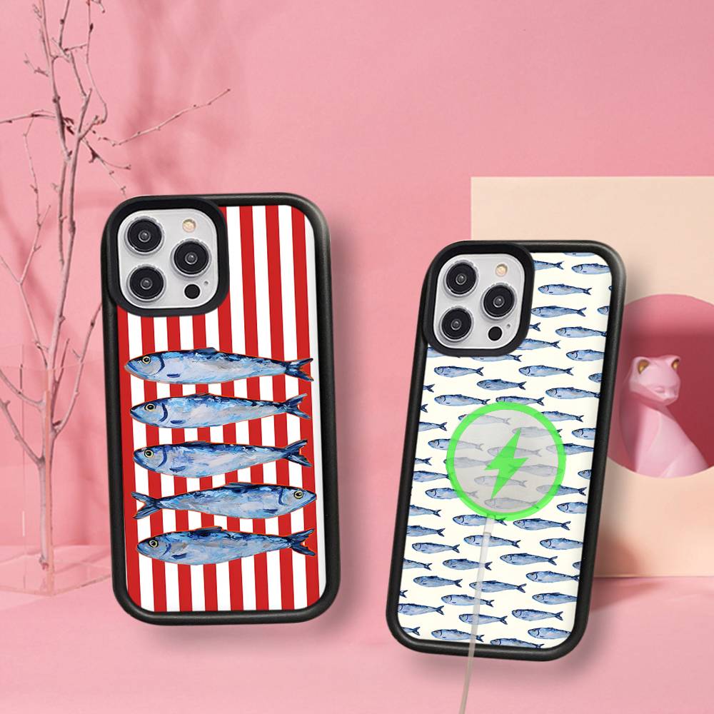 Чехол Sardines для Magesafe с магнитной беспроводной зарядкой для iPhone 17 16 11 12 13 14 15 Pro Max Plus