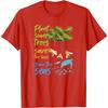 Plant Trees Save Bees Clean Seas Turtle Graphic Cotton T-Shirt Casual Crewneck Tee