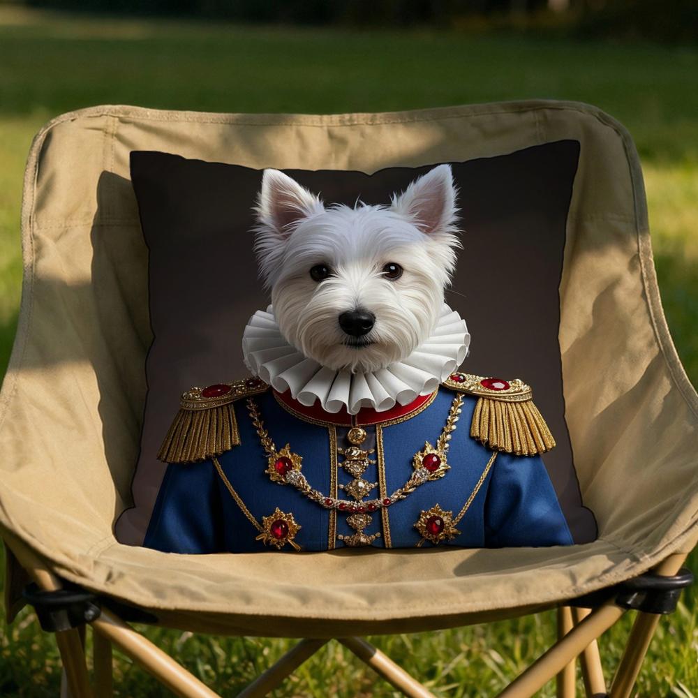West Highland White Terrier Cushion Cover Soft Reversible Durable Pillow Cover MultiScene Use for Home Car Daily Comfort