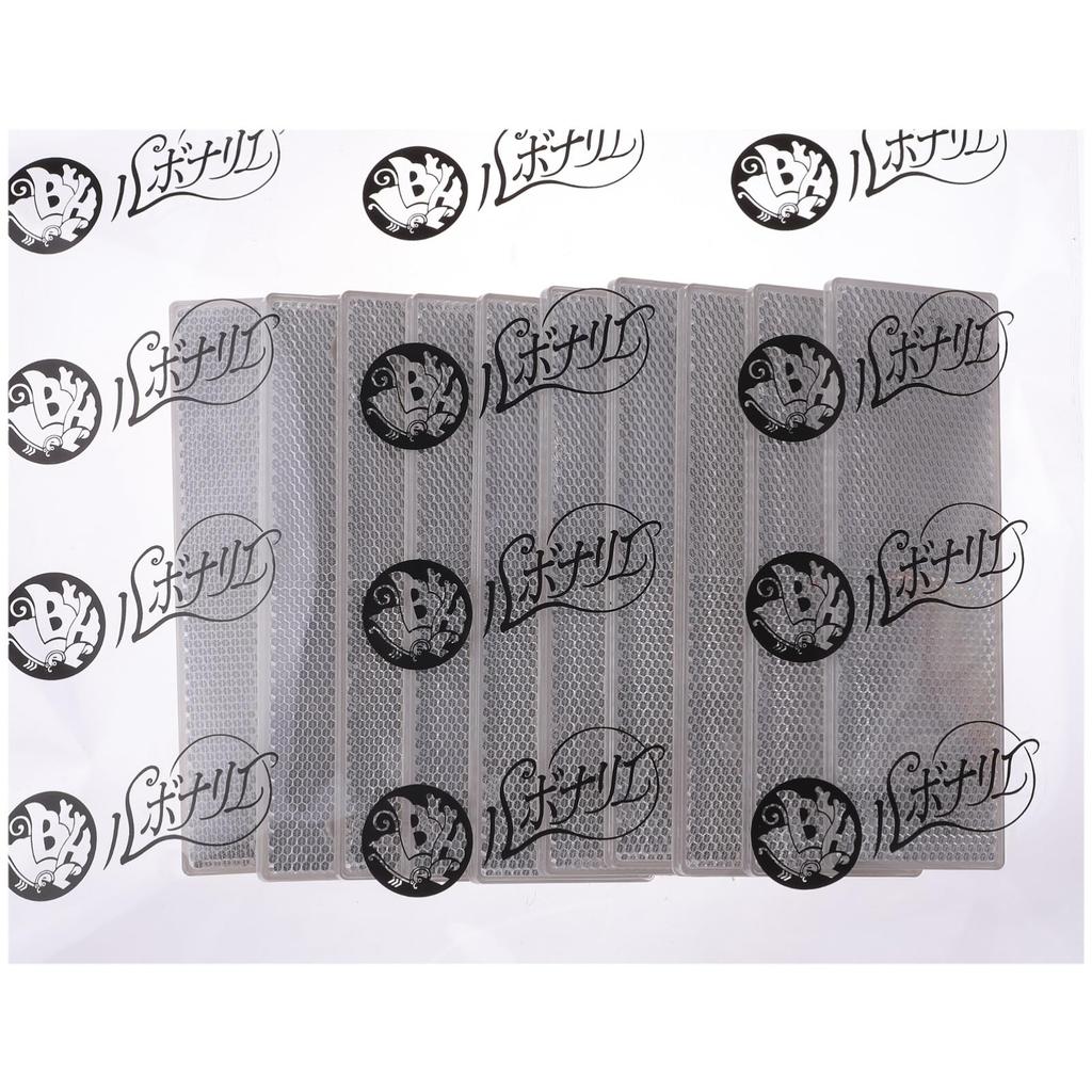 Lubonarie Truck Reflector Sticker Reflector Vehicle Reflector Warning Sticker Double Sided Tape Truck Set of 10 (Red) No Holes