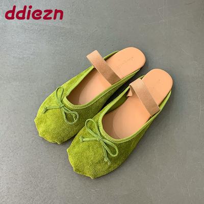 Модная обувь Слипоны Женские балетки Танцевальная обувь Женские шлепанцы Бант-бабочка Модные неглубокие женские балетки Мэри Джейн