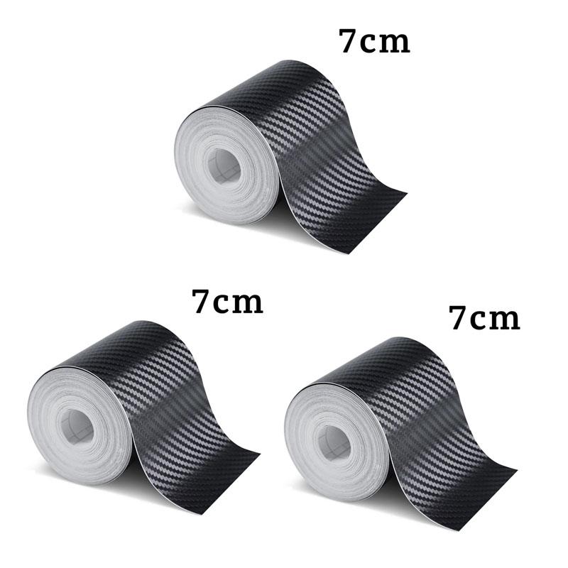 1/2/3pcs Car Stickers Bumper Sticker Protector Car Door Sill Stickers Fiber Rubber Body Tape Anti Scratch Scuff Protective Film