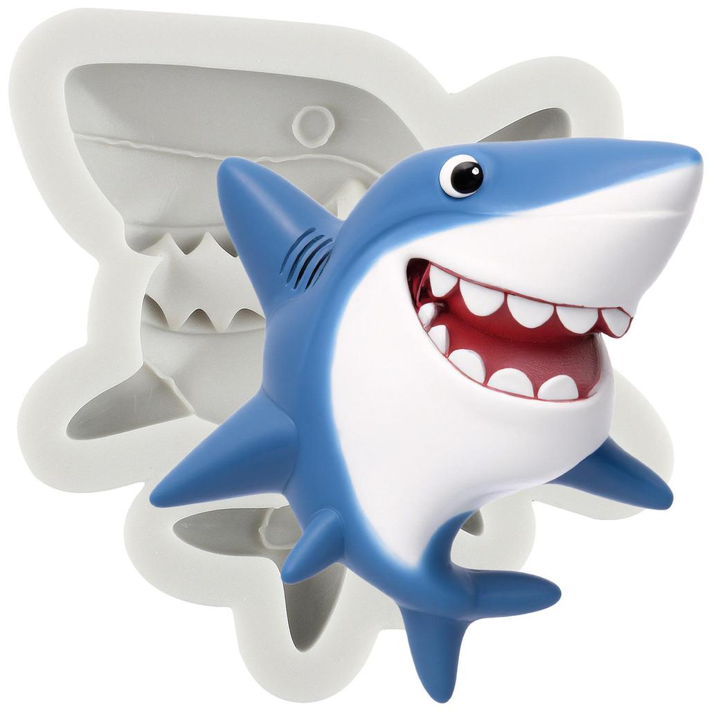 Ocean Shark Silicone Molds Shark Fondant Mold Cake Decorating Tools Cupcake Topper Chocolate Craft Gum Paste Polymer Clay