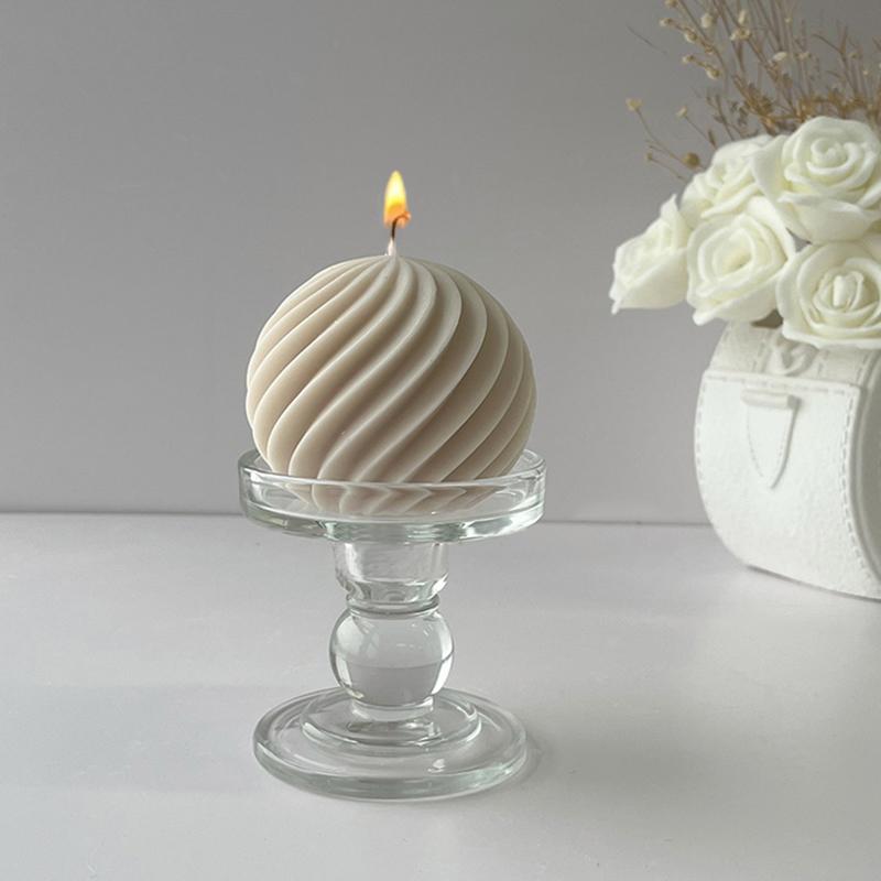 1 шт. Белая изогнутая современная волновая сфера скандинавская соевая восковая свеча экологически чистая геометрическая свеча скандинавская