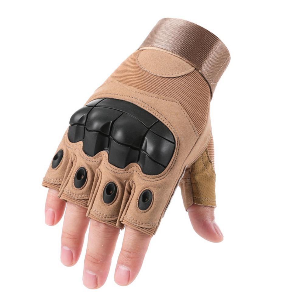 Тактические перчатки с открытыми пальцами для тренировок на открытом воздухе, спортивные, нескользящие, износостойкие, с мягким верхом