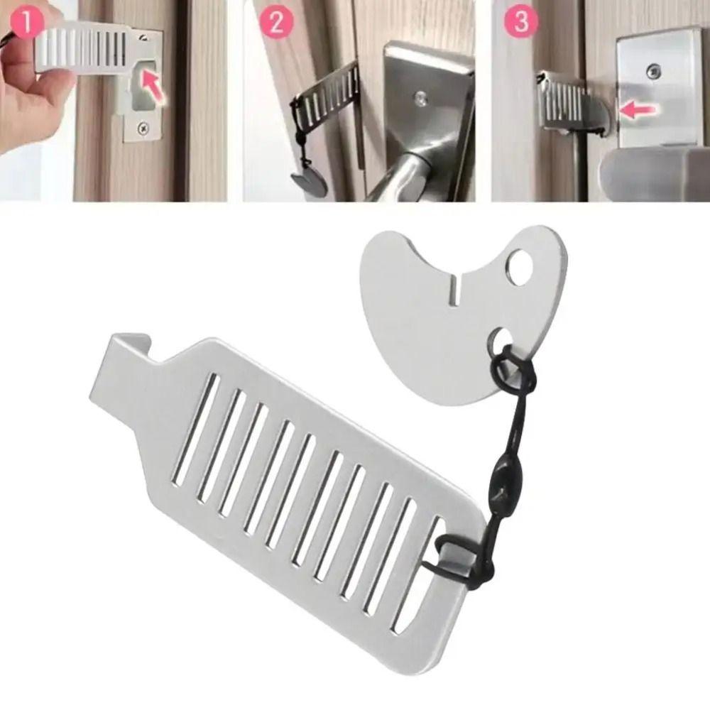 Portable Security Door Lock Durable Hotel Door Jammer Wear-resistant Door Lock Stoppers Travel