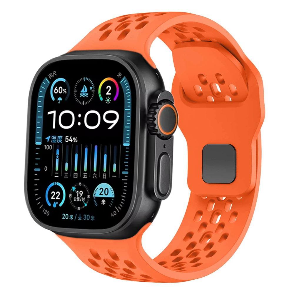 Дышащий силиконовый ремешок для Apple Watch Band 49 мм 46 мм 45 мм 44 мм 42 41 40 мм Спортивный браслет iWatch Ultra 11 10 9 8 7 6 SE3 Ремень