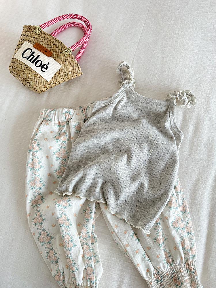 Летняя трикотажная майка в корейском стиле для маленьких девочек - Универсальная и яркая