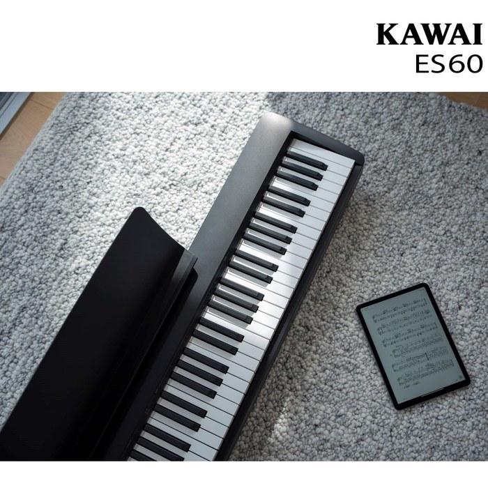Цифровое пианино Kawai ES60AB - Черное, 88 клавиш, Портативная клавиатура