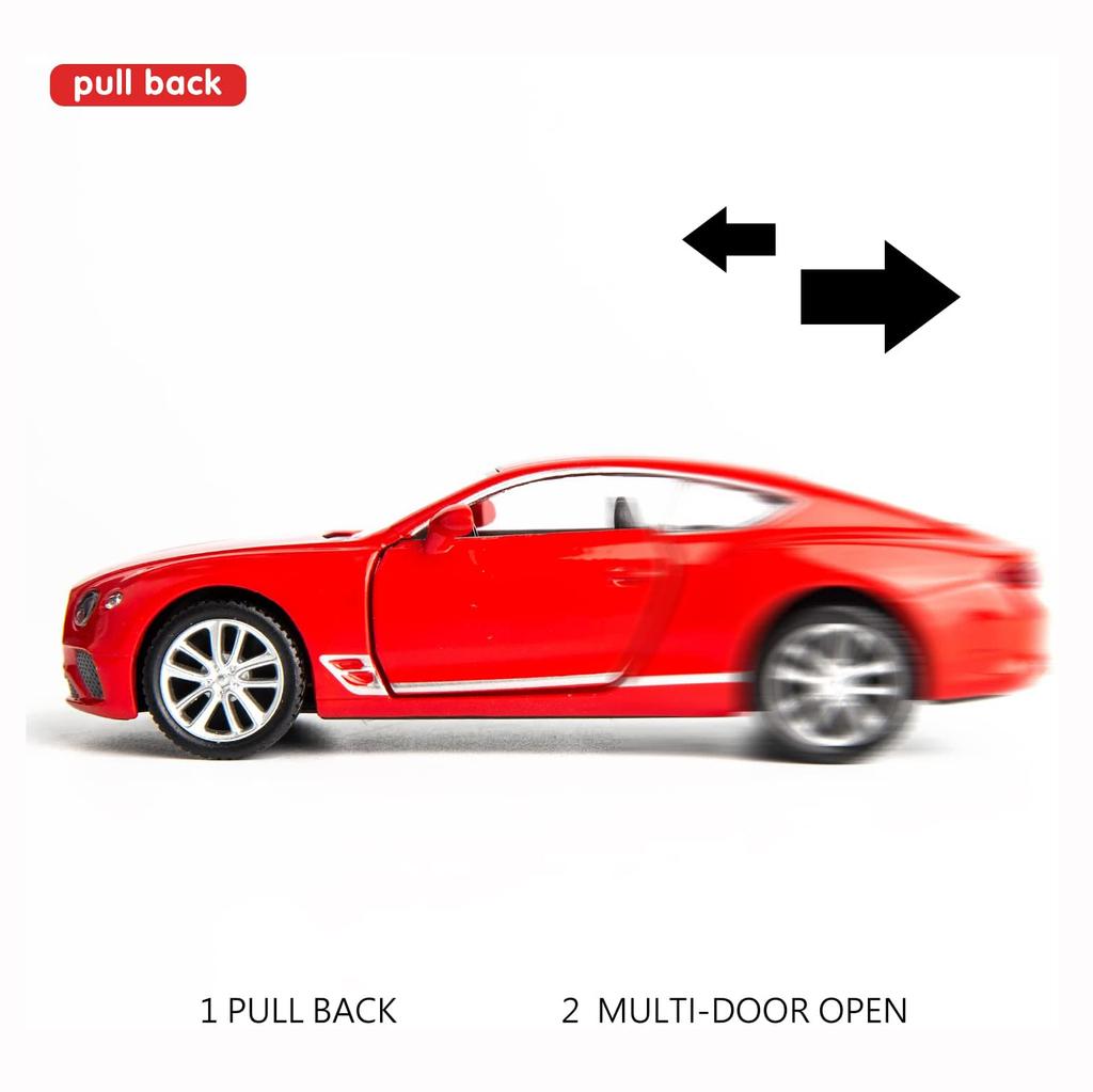 1:36 Совместимость с моделью автомобиля из сплава для литья под давлением Bentley Continental GT Игрушечный автомобиль, транспортные средства с откатным механизмом Игрушечный автомобиль для малышей Дети Мальчики Девочки Подарок Синий