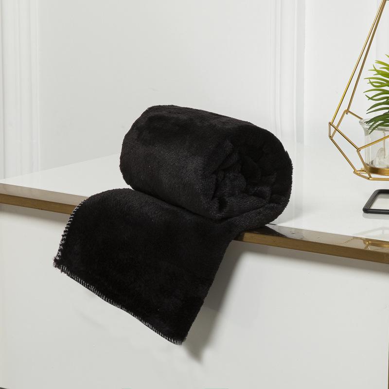 Solid Color Coral Fleece Flannel Nap and Gift Blanket