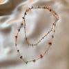 Simple Crystal Crystal Clavicle Chain Colored Stone Choker Necklaces  Jewelry Gift