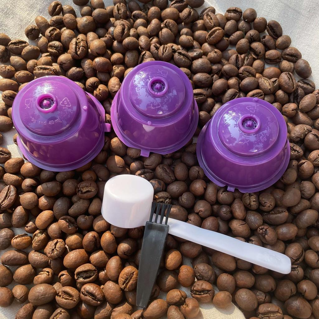 Многоразовые капсулы для кофе Многоразовый универсальный фильтр для кофе, совместимый с Dolce Gusto, с ложкой и кистью