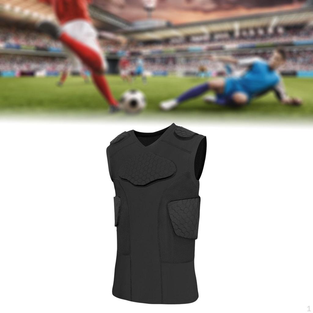 Мужской жилет-защита грудной клетки и ребер с мягкой подкладкой Легкое оборудование Удобная защита Спортивный амортизирующий