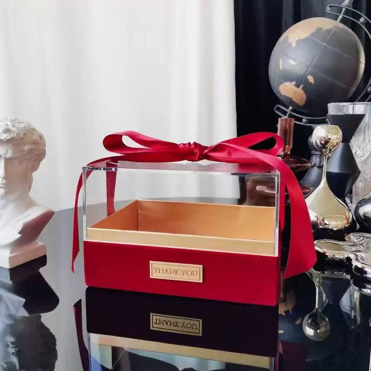 Прозрачная прямоугольная подарочная коробка для свадеб, дней рождений, помады, парфюмерии, конфет и сувениров