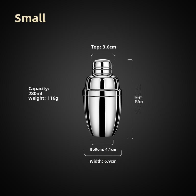 Stainless Steel Cocktail Shaker Set: Ice Shaker & Thickened Hand-Cranked Utensils for Cocktails and Milk Tea