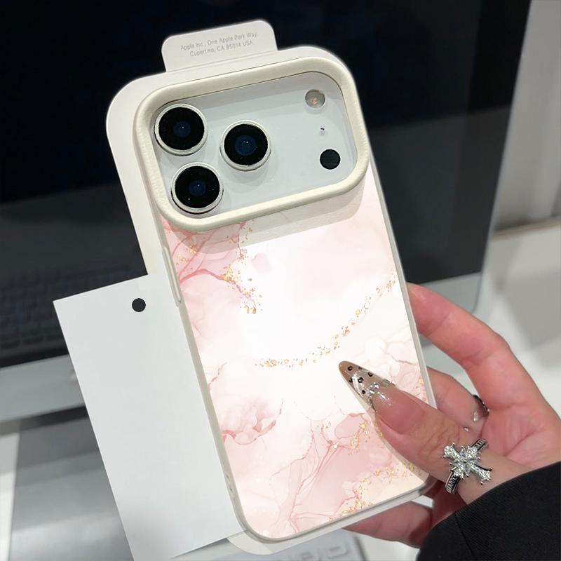 Ретро Чехол с Мраморным Рисунком для iPhone 17 18 Pro Max Силиконовый Чехол с Текстурой Кожи для iPhone 16 15 14 13 Pro Max 16E 17E