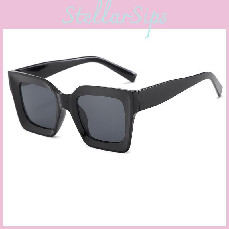 Retro Street Style Oversized Square Sunglasses With Uv400 For Outdoor Sports And Festivals