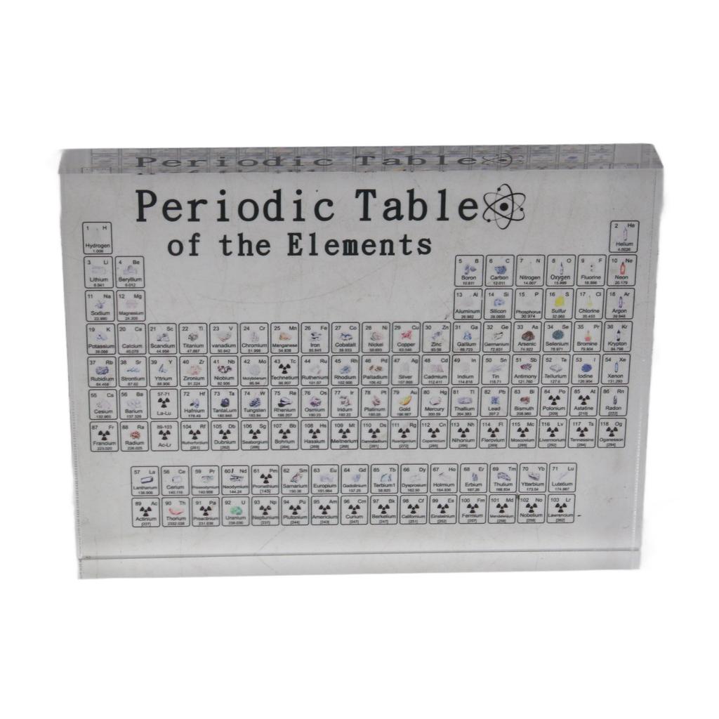Periodic Table with Real Elements Inside Clear Acrylic Ergonomic Real Chemical Element Periodic