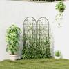 Set of 2 Metal Garden Trellis, Decorative Trellis Panels for Climbing Outdoor Plants, Vegetables, Vines, Flowers, 150 x 50 cm, Scrollwork Design