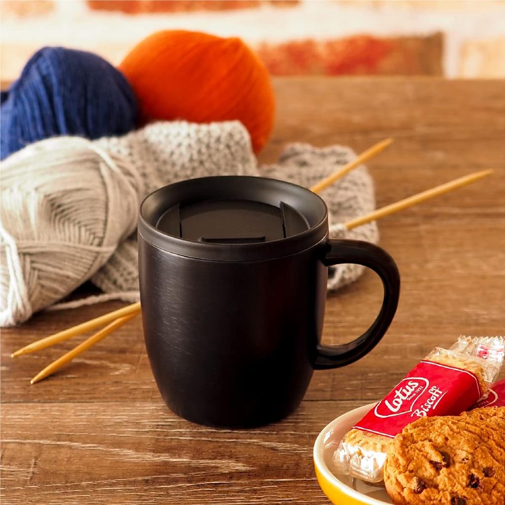 Кружка из нержавеющей стали Atlas 260 мл Черная с крышкой Вакуумная изоляция Дом Работа Термо/Холод ASMC-260BK