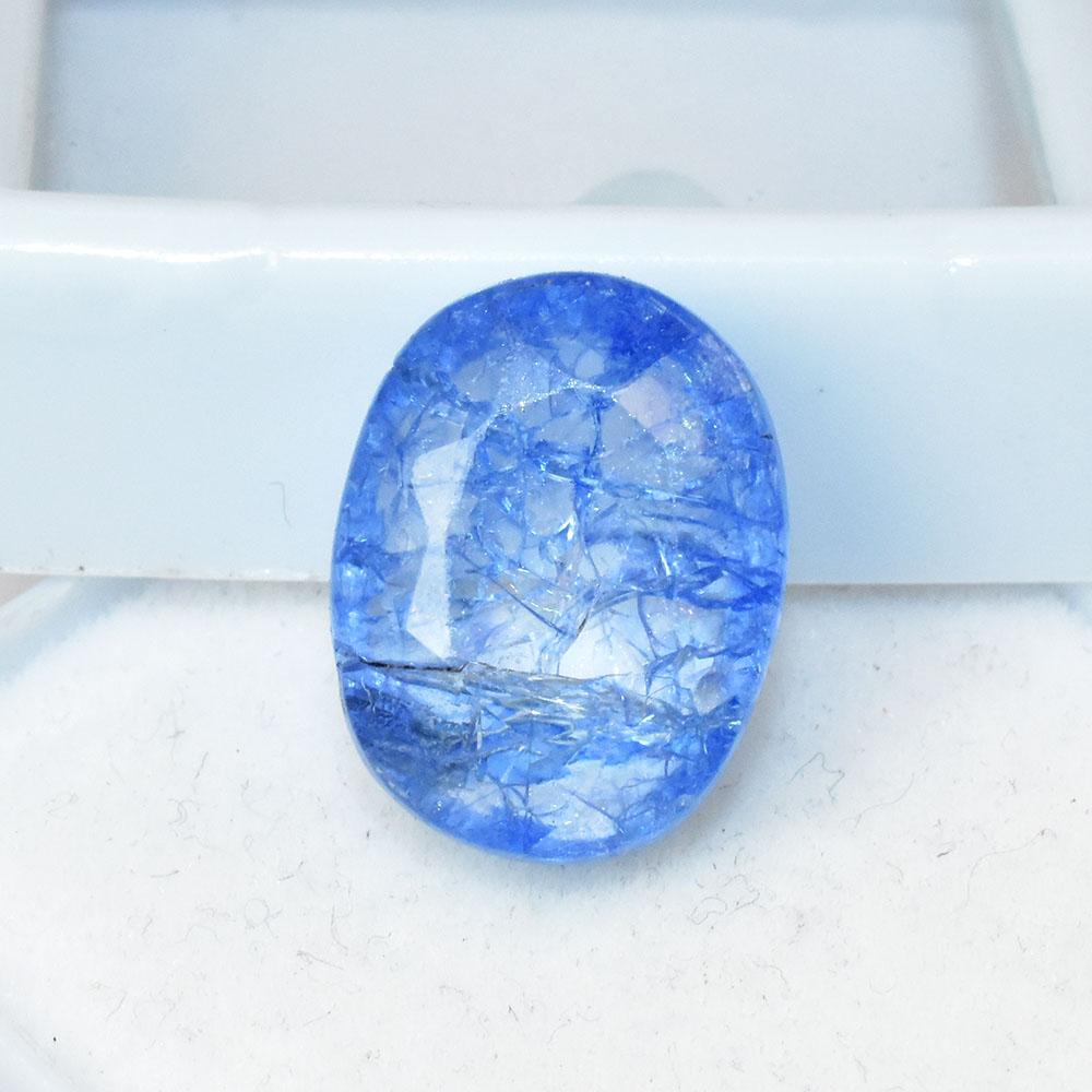 Natural Blue Tanzanite Loose Gemstone 7.55 ct Oval Shape for Jewelry Making and Gem Collections
