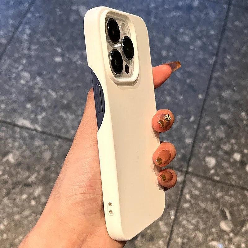 Роскошный мягкий ультратонкий матовый чехол для iPhone 11 12 13 14 15 16 Pro Max 15 Plus силиконовый противоударный бампер задняя крышка