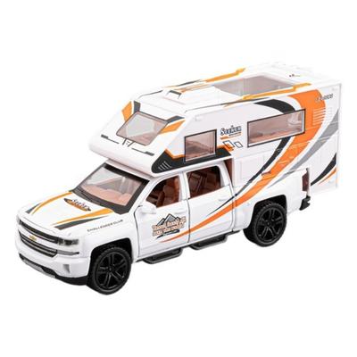 1/32 Chevrolet Silverado Автодом RV Модель автомобиля из сплава Звук и свет Детская игрушка Коллекционные предметы Подарок на день рождения
