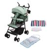 Baby Folding Travel Stroller 5 Point Harness Universal Wheels Lightweight Stroller Green
