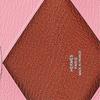 Hermès Calvi Silver Buckle Two-Tone Mysore Goat Leather Wallet Coin Purse Card Holder Women wallet Rose-Pink Brick-Red H078476CKAD