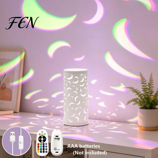 Romantic Accent Light USB Butterfly Projector Lamp, RGB 16 Colors Decorative Lamp with Remote LED Night Control, Hollow-out for Bedroom Living
