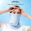 Women UPF50 Sunscreen Mask Outdoor Activities Ice Silk Face & Neck Cover Bandana with Instant Cooling 4-Way Stretch for Cycling