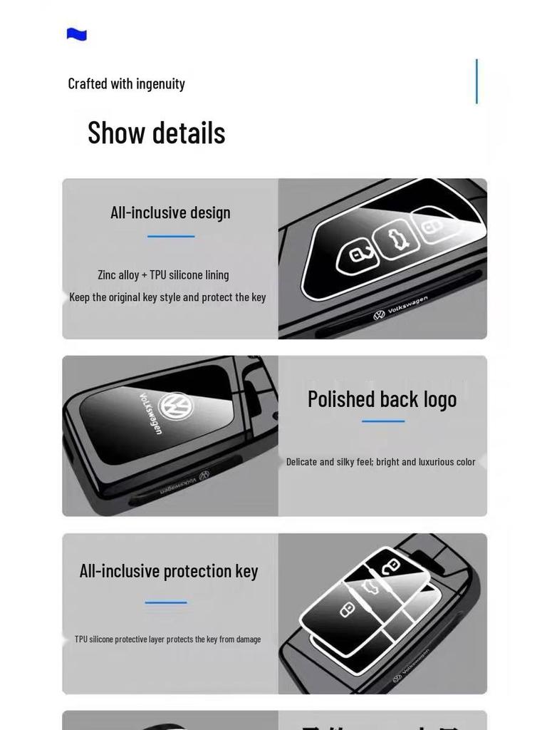 Volkswagen Magotan/Passat Key Cover for 2024/2025 CC, Passat Variant - B8 Shell with Buckle