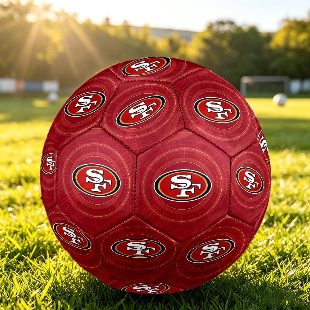 San Francisco 49ers Size 5 Sports Training Ball Shock Absorbing Durable Ball For Match Daily Practice Outdoor Activities