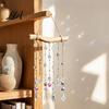 Elegant Birthday Present Crystal Wind Chime Pendant, Glittering Sun Catchers with Long Outdoor Courtyard Accessory Tassel, Sophisticated Hanging