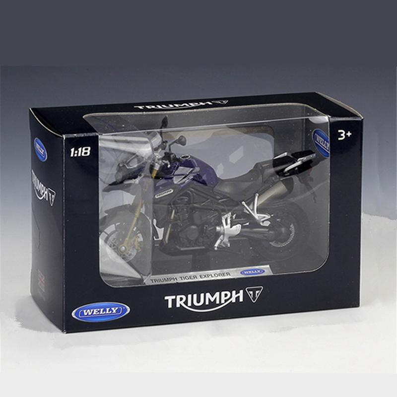 Welly 1/18 TRIUMPH TIGER Explorer Сплав Спортивный Мотоцикл Модель Симуляция Литье под Давлением Металл Уличный Гонщик Модель Мотоцикла Подарок Ребенку