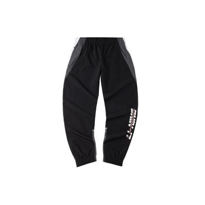 Li Ning Sports Fashion Series свободные длинные брюки с манжетами мужские низы черного цвета AYKQ395-2