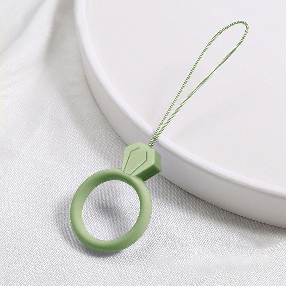 Anti-lost Soft Rubber Keys Phones Strap Mobile Phone Lanyard Silicone Ring Pendant Ring Strap