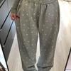 Bowknot Polka Dot Women's Fleece Straight-Leg Wide-Leg Sweatpants - Autumn/Winter 2025 Collection, Small Size