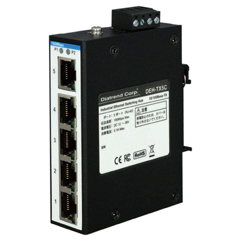 Коммутационный концентратор Ethernet Dia Trend Industrial типа 10Base-T/100Base-TX DEH-TX5C