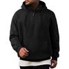 Autumn and Winter Velvet Half-zip Pullover Men's Retro Loose Casual Stand-up Collar Hooded Sweatshirt