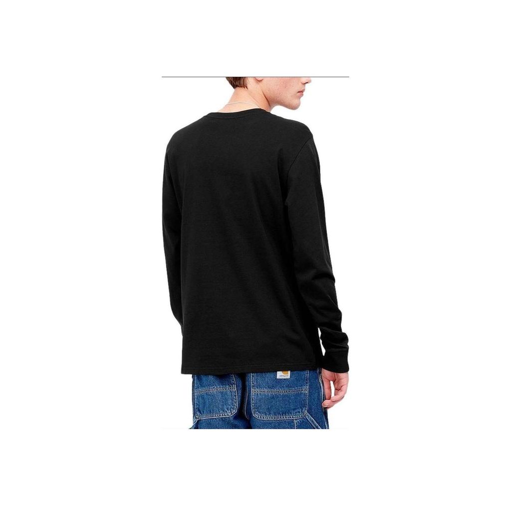 Carhartt WIP Черная мужская футболка с длинным рукавом и карманом Streetwear I03043789XX