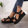 Women's Fashion Sandals Ankle Straps Outdoor Casual Beach Shoes Platform Sandals Comfortable Non-slip Women's Shoes